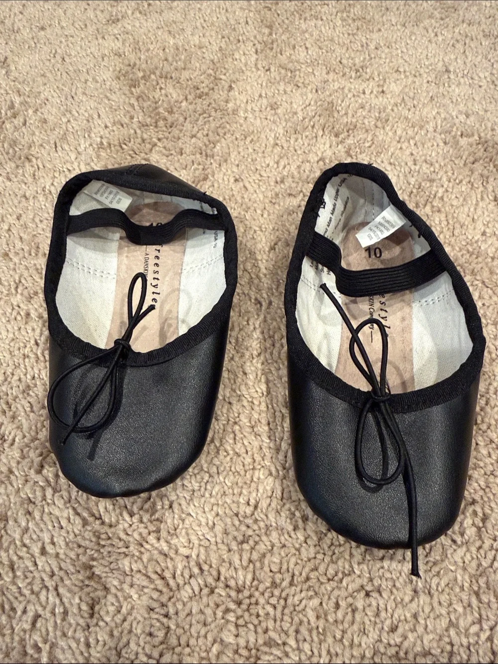 Girls Size 10 Black Ballet Slippers